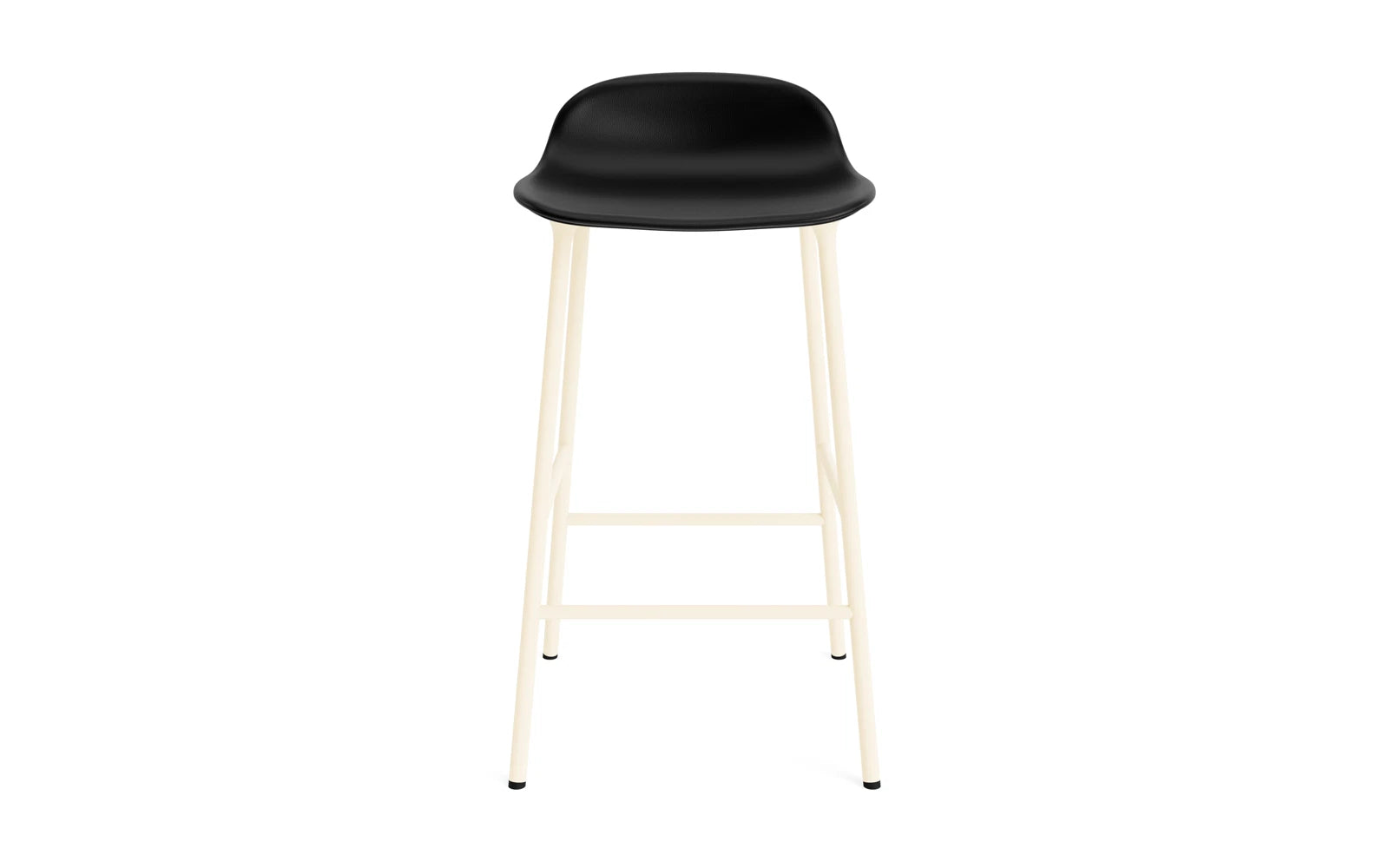Erleben Sie den stilvollen Form Barstuhl 65 cm in creme, gepolstert und aus robustem Stahl von Normann Copenhagen – perfekt für moderne Wohnräume.