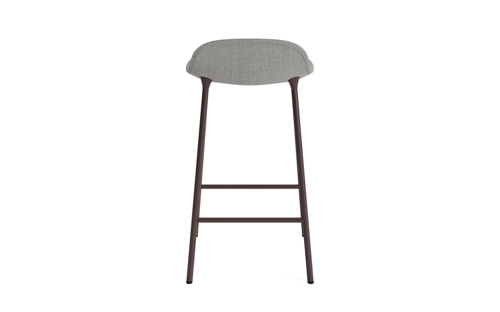 Erleben Sie den Form Barstuhl 65 cm in elegantem Braun, gepolstert und aus robustem Stahl von Normann Copenhagen – die perfekte Fusion aus Komfort und modernem Design.