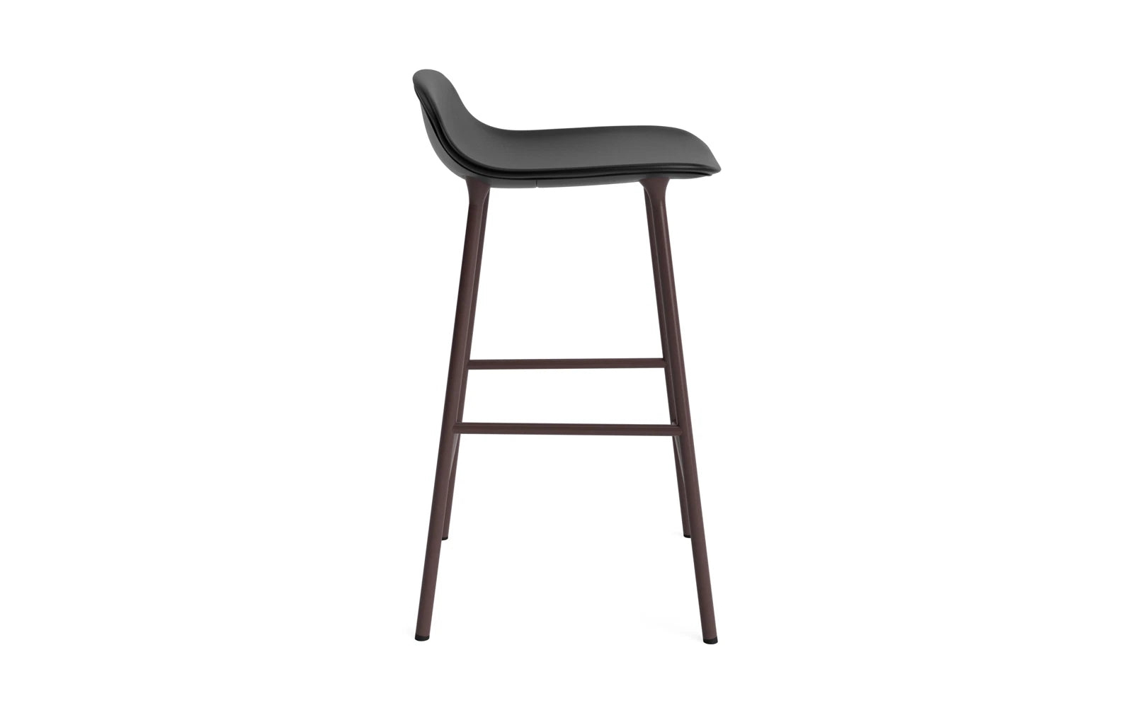 Genießen Sie den stilvollen Form Barstuhl 65 cm in braunem, gepolstertem Design von Normann Copenhagen – ideal für jeden modernen Raum!