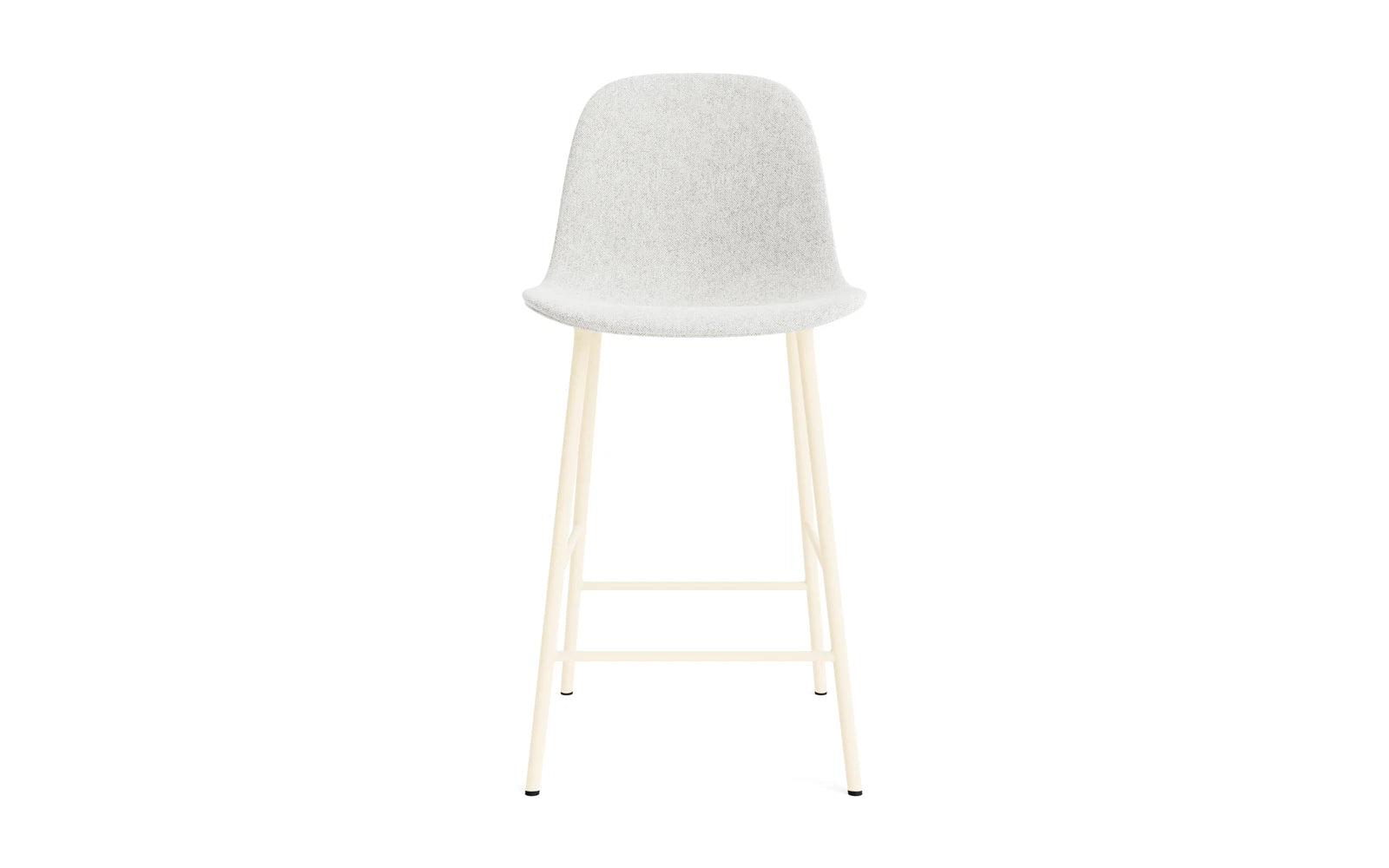 Erleben Sie den eleganten Form Barstuhl 65 cm gepolstert in Creme und Stahl von Normann Copenhagen – ein stilvolles Highlight für jeden Raum!