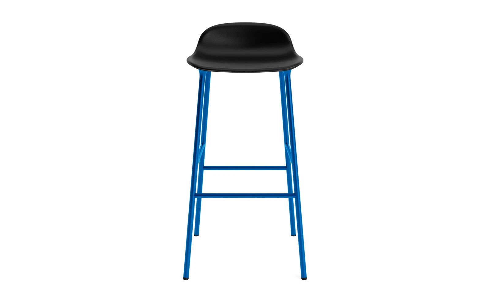 Erleben Sie den eleganten Form Barstuhl 75 cm gepolstert in strahlendem blau Ultra von Normann Copenhagen – Komfort und Stil vereint!