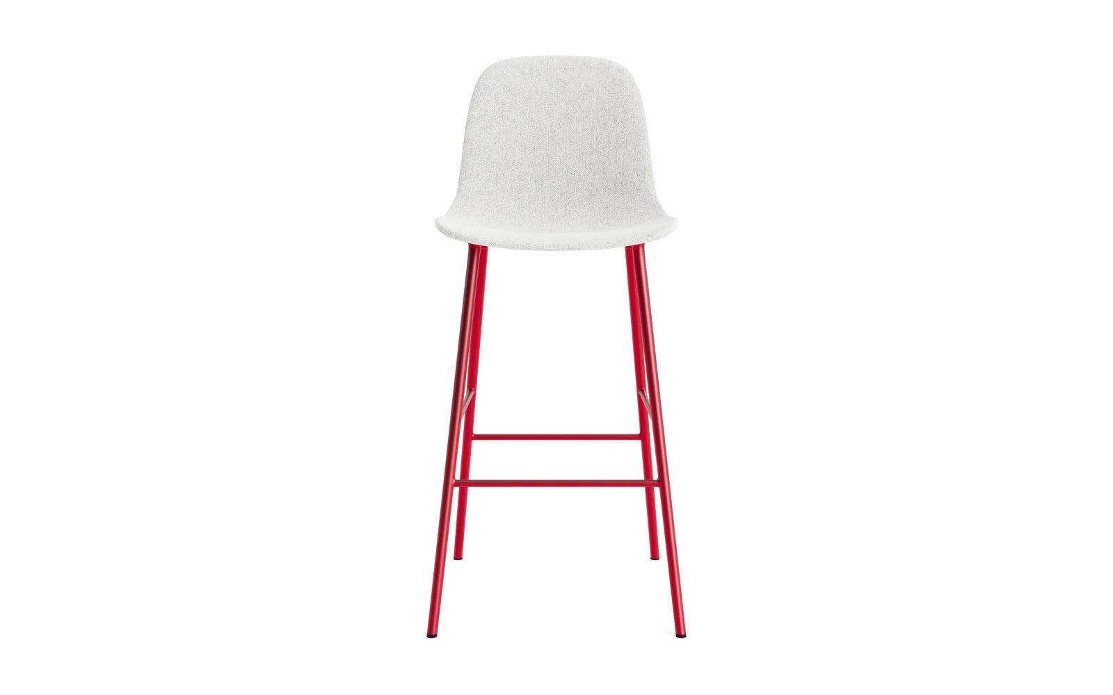 Erleben Sie den Form Barstuhl 75 cm in strahlendem Rot, gepolstert mit edlem Hallingdal-Stoff. Ein elegantes Design-Statement für jeden Raum!
