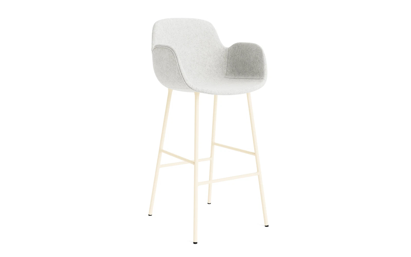 Form Barstuhl mit Armlehne 75 cm gepolstert Creme Stahl Hallingdal in Hallingdal 110 präsentiert im Onlineshop von KAQTU Design AG. Barstuhl ist von Normann Copenhagen