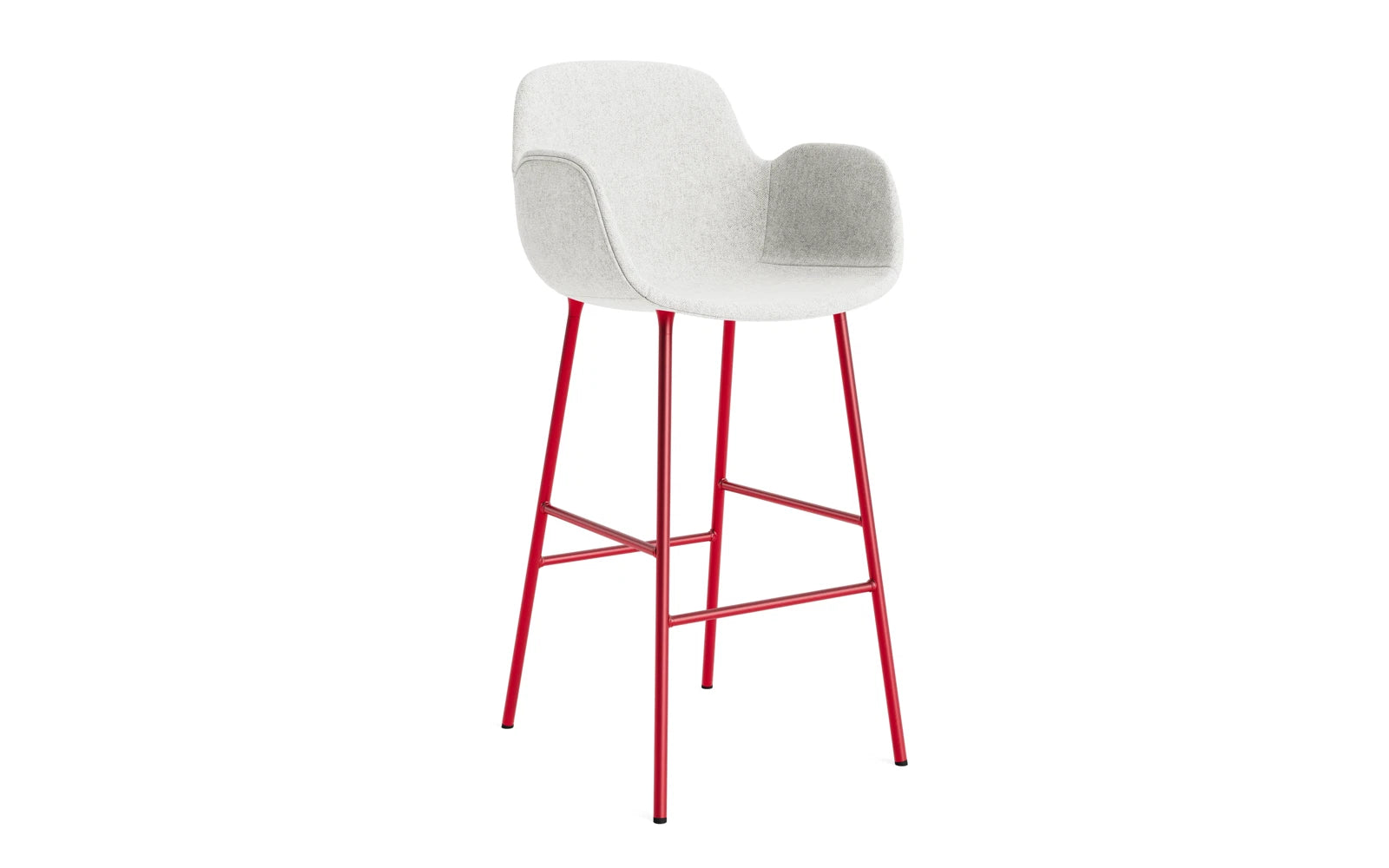 Form Barstuhl mit Armlehne 75 cm gepolstert Leuchtendes rot Stahl Hallingdal in Hallingdal 110 präsentiert im Onlineshop von KAQTU Design AG. Barstuhl ist von Normann Copenhagen