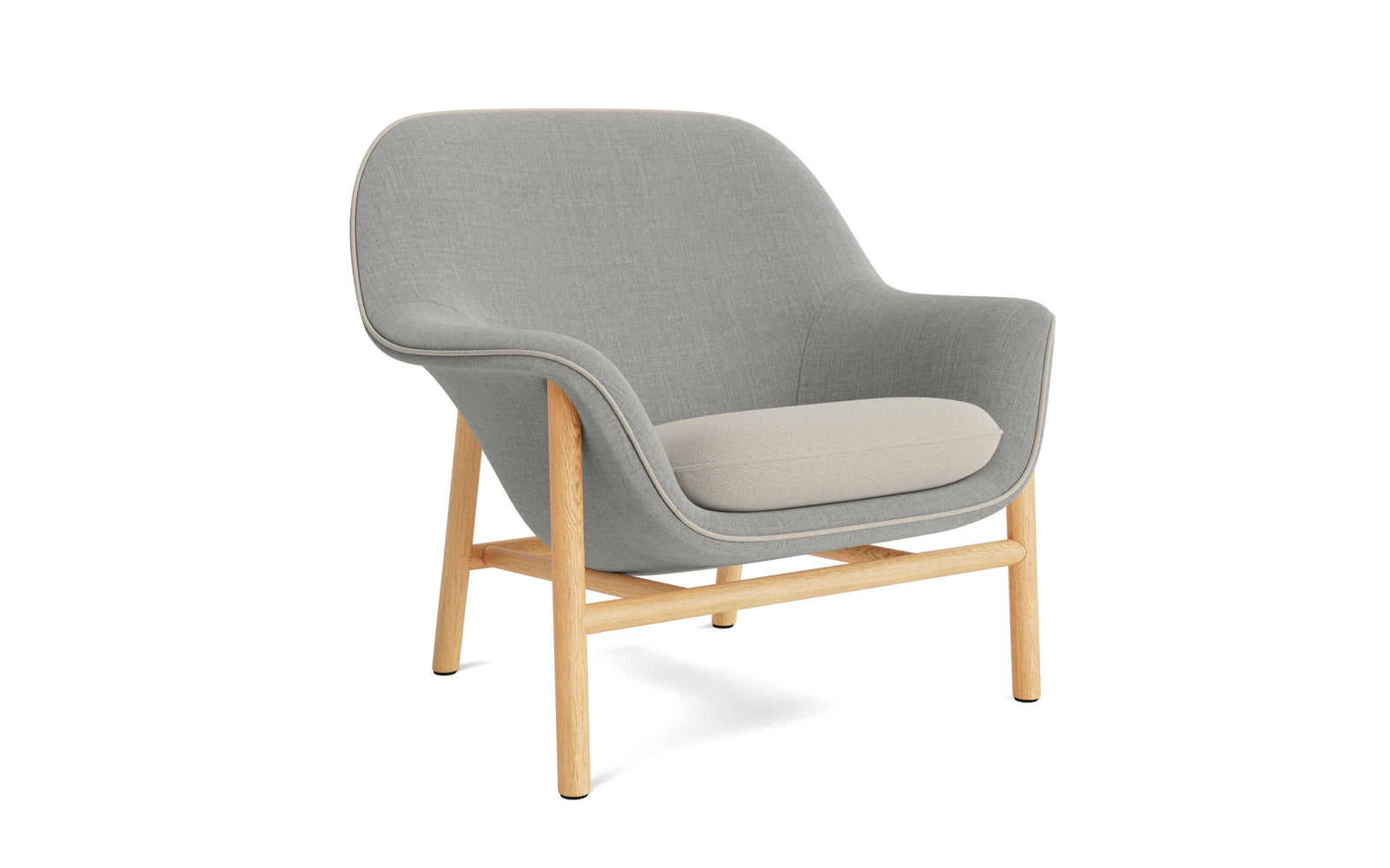 Drape Lounge-Sessel niedrig Eiche Remix in Remix 133 präsentiert im Onlineshop von KAQTU Design AG. Sessel ist von Normann Copenhagen