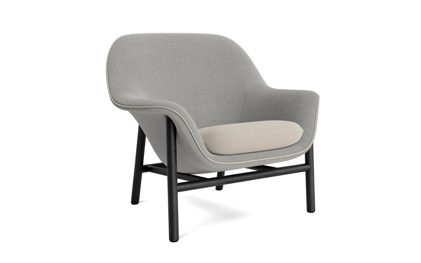 Drape Lounge-Sessel niedrig Schwarz Eiche Remix in Remix 133 präsentiert im Onlineshop von KAQTU Design AG. Sessel ist von Normann Copenhagen