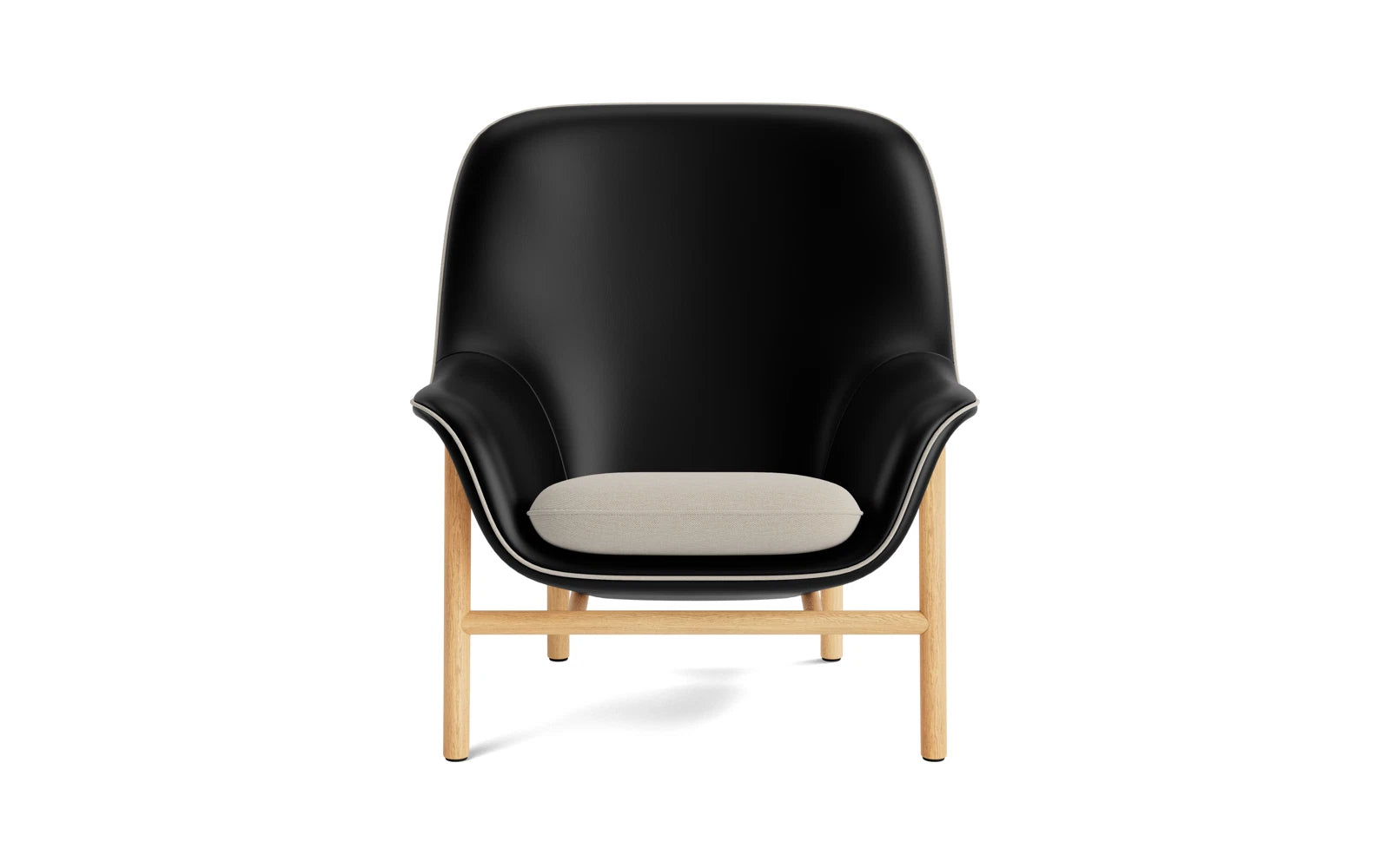 Erleben Sie den Drape Lounge-Sessel hoch Eiche Ultra von Normann Copenhagen – ein elegantes Design, das höchsten Komfort und nachhaltige Materialien kombiniert.