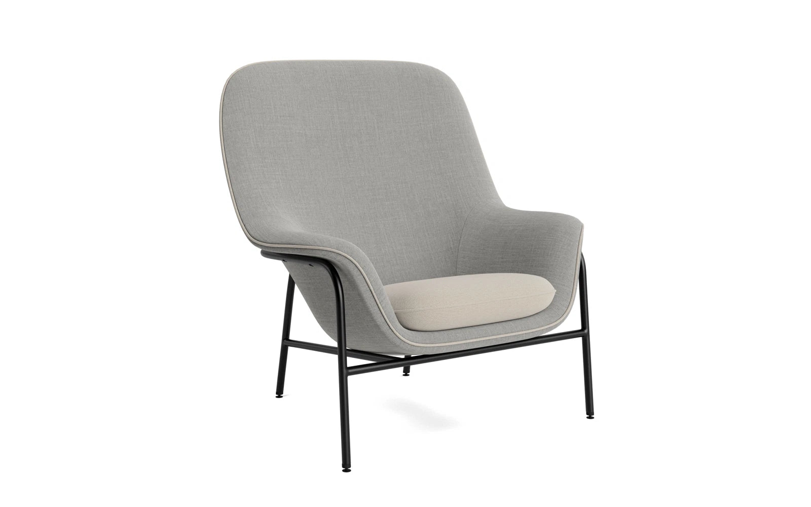 Drape Lounge-Sessel hoch schwarz Stahl Remix in Remix 133 präsentiert im Onlineshop von KAQTU Design AG. Sessel ist von Normann Copenhagen