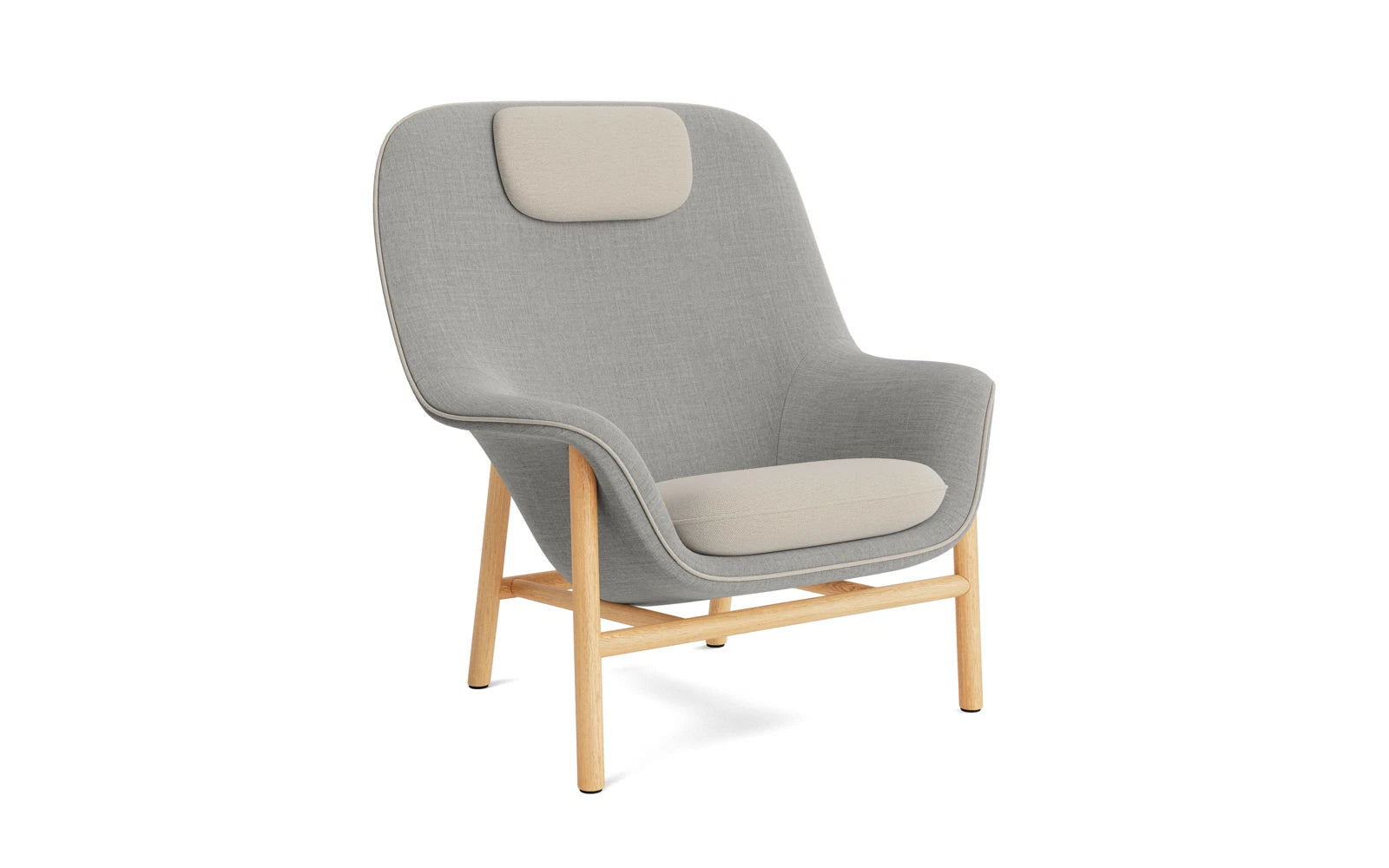 Drape Lounge-Sessel hoch mitt Kopfstütze Eiche Remix in Remix 133 präsentiert im Onlineshop von KAQTU Design AG. Sessel ist von Normann Copenhagen