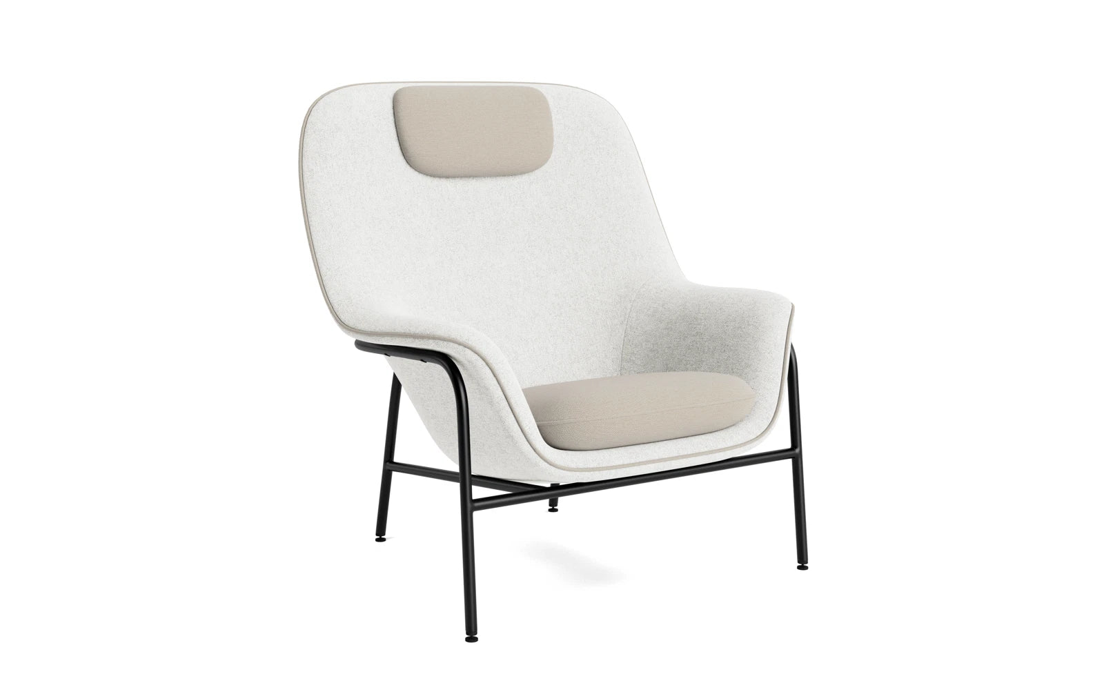 Drape Lounge-Sessel Hoch mitt Kopfstütze schwarzes stahl Hallingdal in Hallingdal 110 präsentiert im Onlineshop von KAQTU Design AG. Sessel ist von Normann Copenhagen
