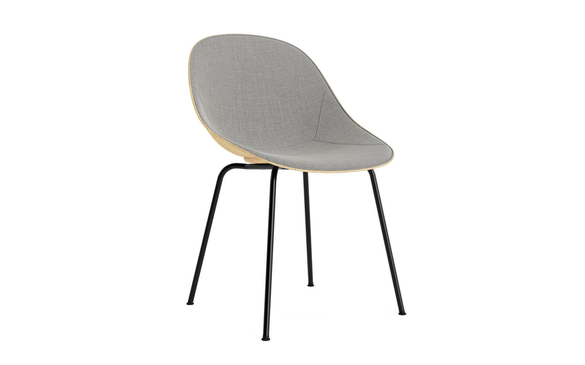 Mat Stuhl polster Hanffasern Schwartz stahl in Remix 133 präsentiert im Onlineshop von KAQTU Design AG. Stuhl ist von Normann Copenhagen