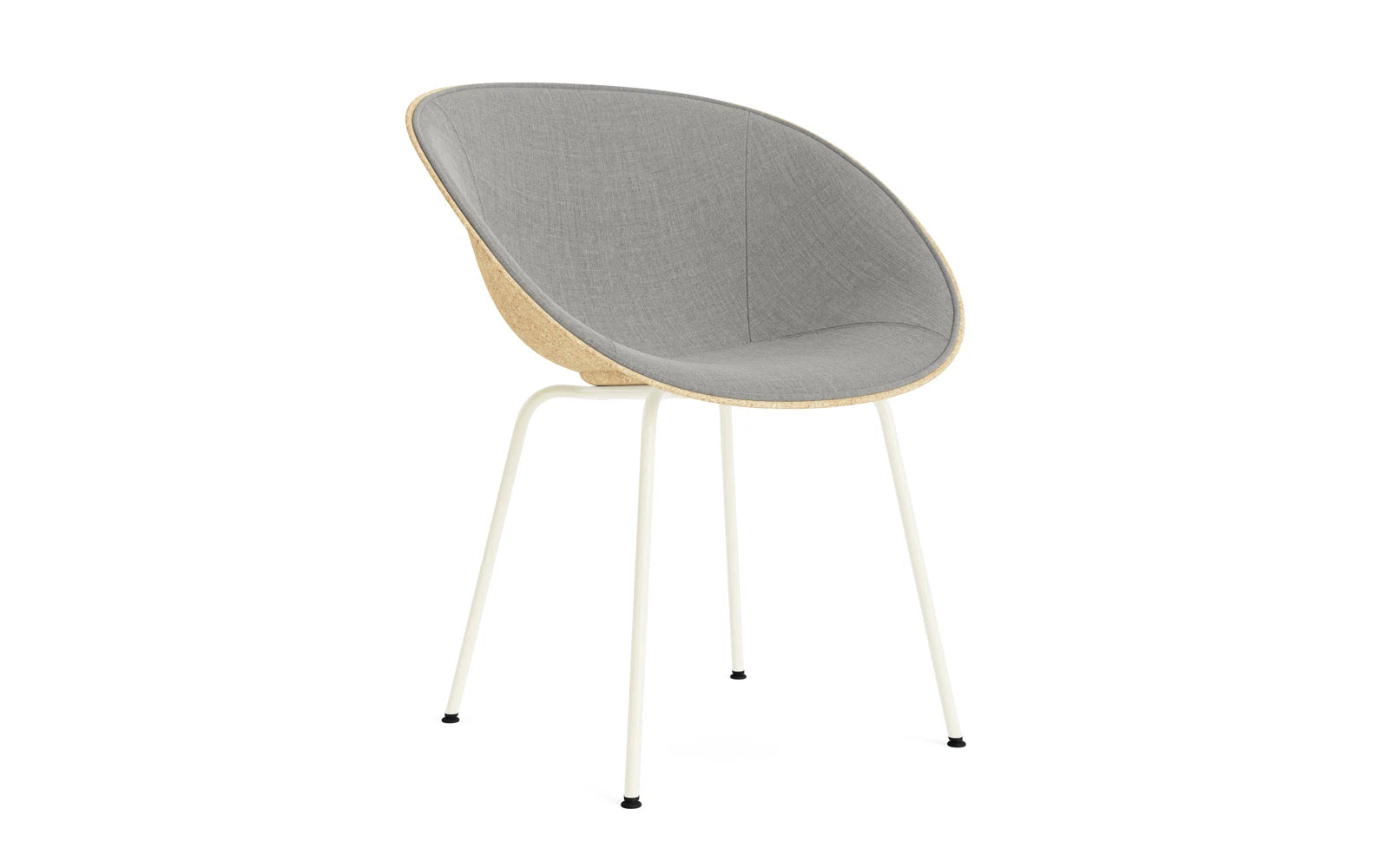 Mat Lehnstuhl Frontpolster Hanffasern Creme stahl in Remix 133 präsentiert im Onlineshop von KAQTU Design AG. Stuhl mit Armlehne ist von Normann Copenhagen