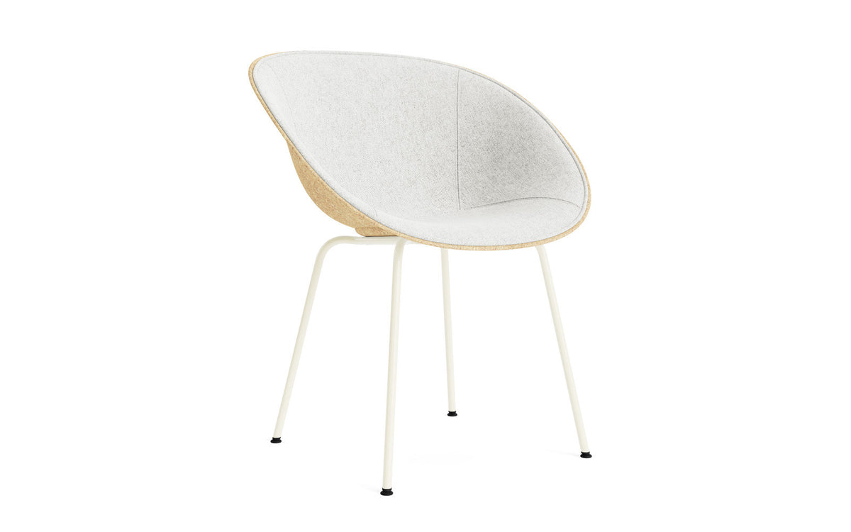 Mat Lehnstuhl polster Hanffasern Creme stahl in Hallingdal 110 präsentiert im Onlineshop von KAQTU Design AG. Stuhl mit Armlehne ist von Normann Copenhagen