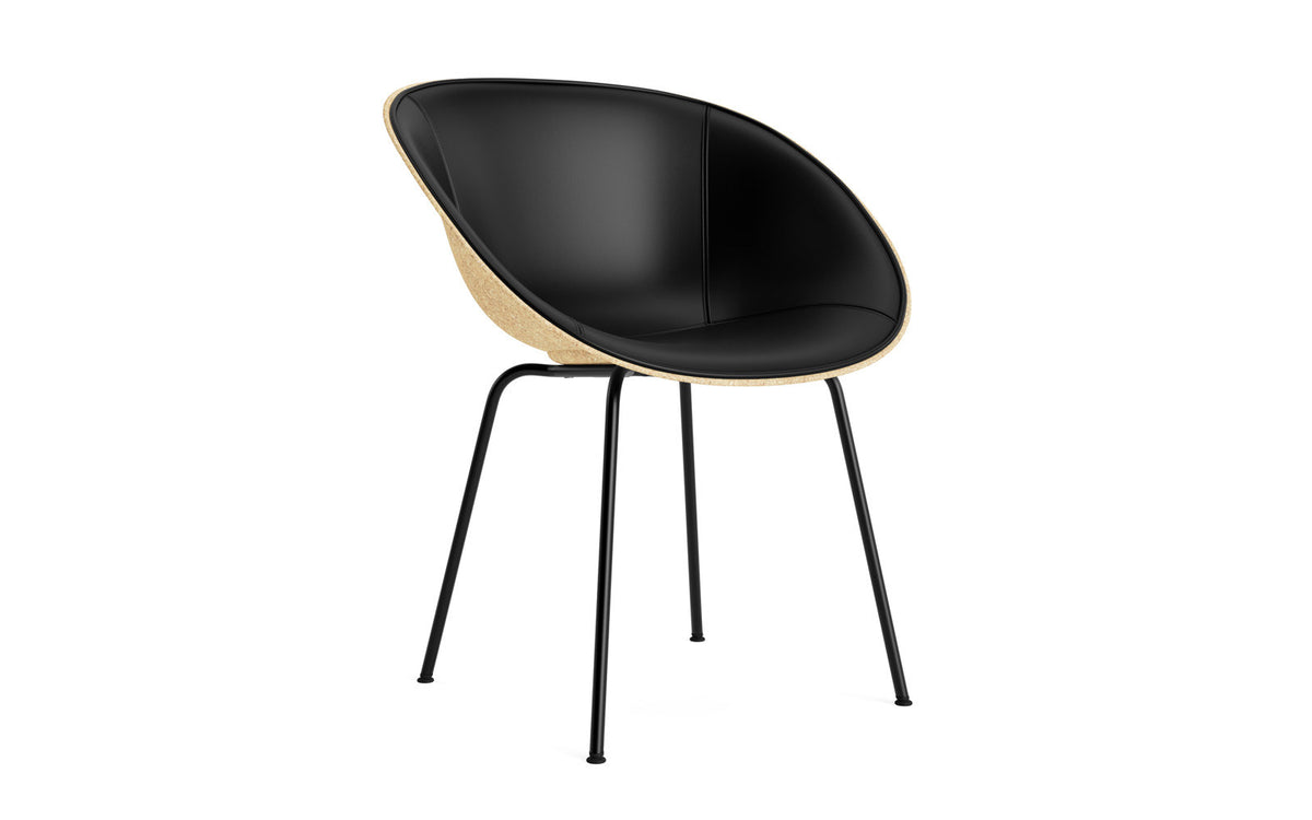 Mat Lehnstuhl polster Hanffasern Schwartz stahl in Ultra 41599 präsentiert im Onlineshop von KAQTU Design AG. Stuhl mit Armlehne ist von Normann Copenhagen