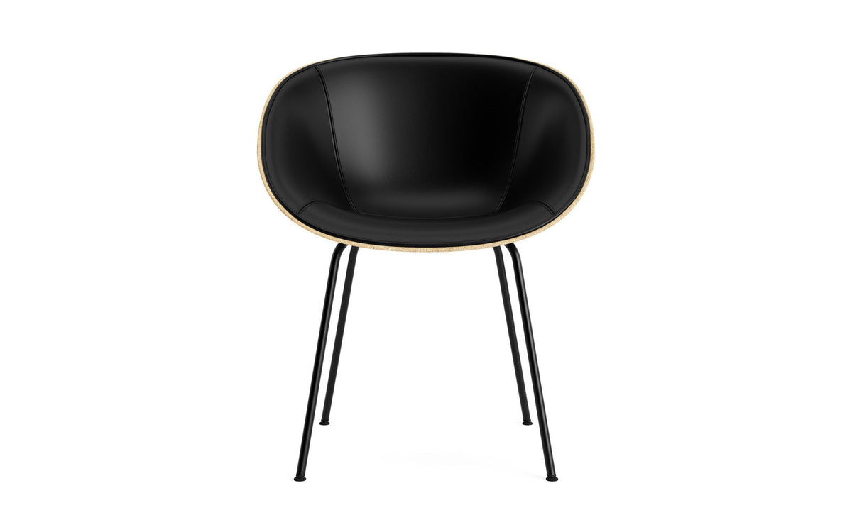 Mat Lehnstuhl polster Hanffasern Schwartz stahl in Ultra 41599 präsentiert im Onlineshop von KAQTU Design AG. Stuhl mit Armlehne ist von Normann Copenhagen