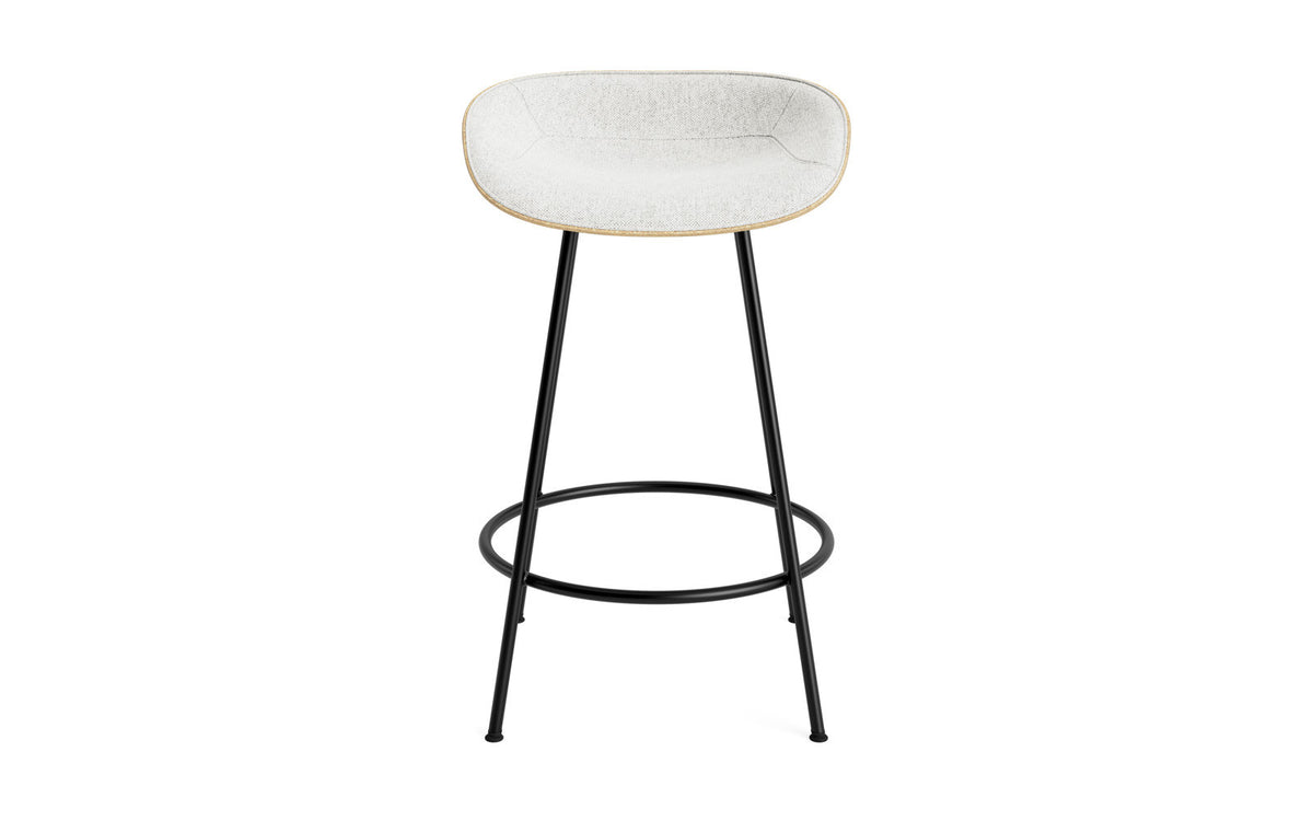Mat Barstuhl 65 cm Frontpolster Hanffasern schwarzes Stahl in Hallingdal 110 präsentiert im Onlineshop von KAQTU Design AG. Barstuhl ist von Normann Copenhagen