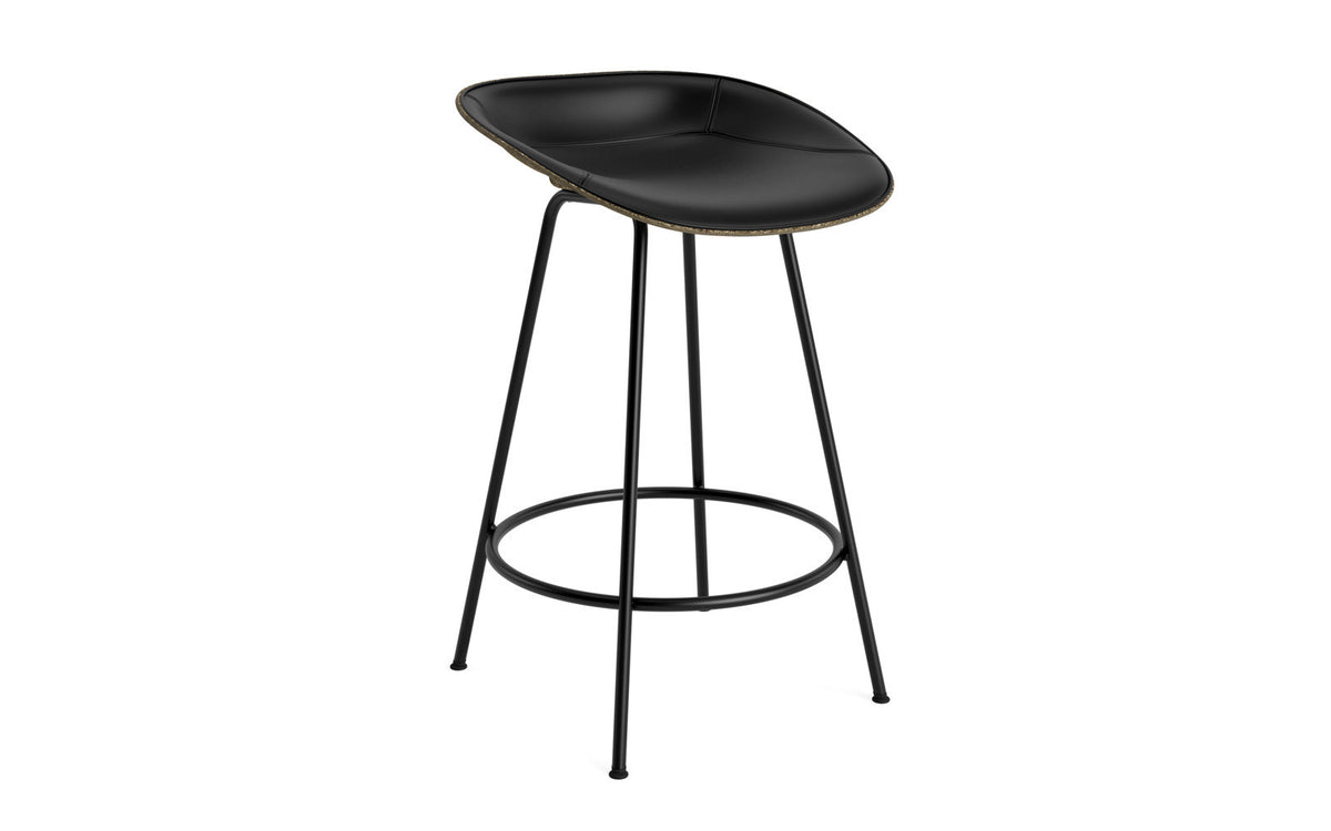 Mat Barstuhl 65 cm Frontpolster Seegras schwartz Stahl in Ultra 41599 präsentiert im Onlineshop von KAQTU Design AG. Barstuhl ist von Normann Copenhagen