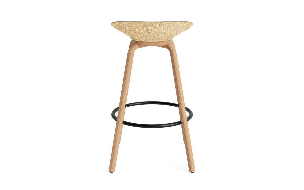 Mat Barstuhl 75 cm Frontpolster Hanffasern Buchenholz/schwarz in Ultra 41599 präsentiert im Onlineshop von KAQTU Design AG. Barstuhl ist von Normann Copenhagen