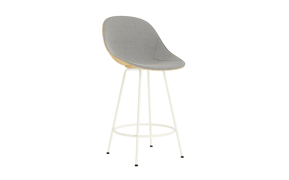 Mat Barstuhl 65 cm Frontpolster Hanffasern creme Stahl in Remix 133 präsentiert im Onlineshop von KAQTU Design AG. Barstuhl ist von Normann Copenhagen