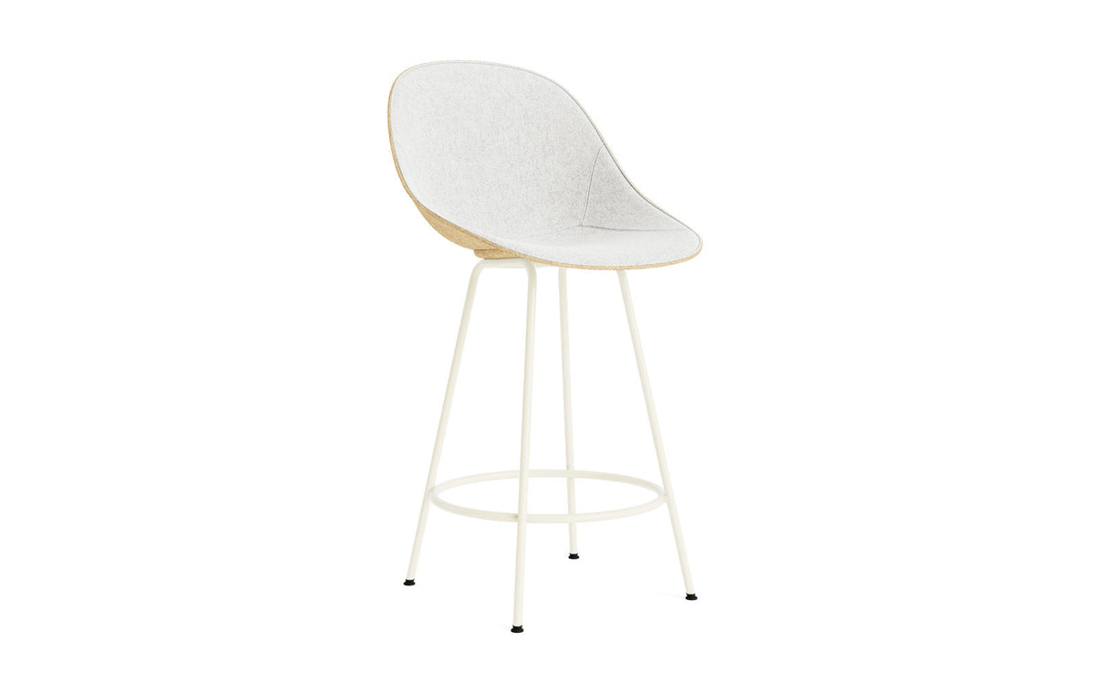 Mat Barstuhl 65 cm Frontpolster Hanffasern creme Stahl in Hallingdal 110 präsentiert im Onlineshop von KAQTU Design AG. Barstuhl ist von Normann Copenhagen
