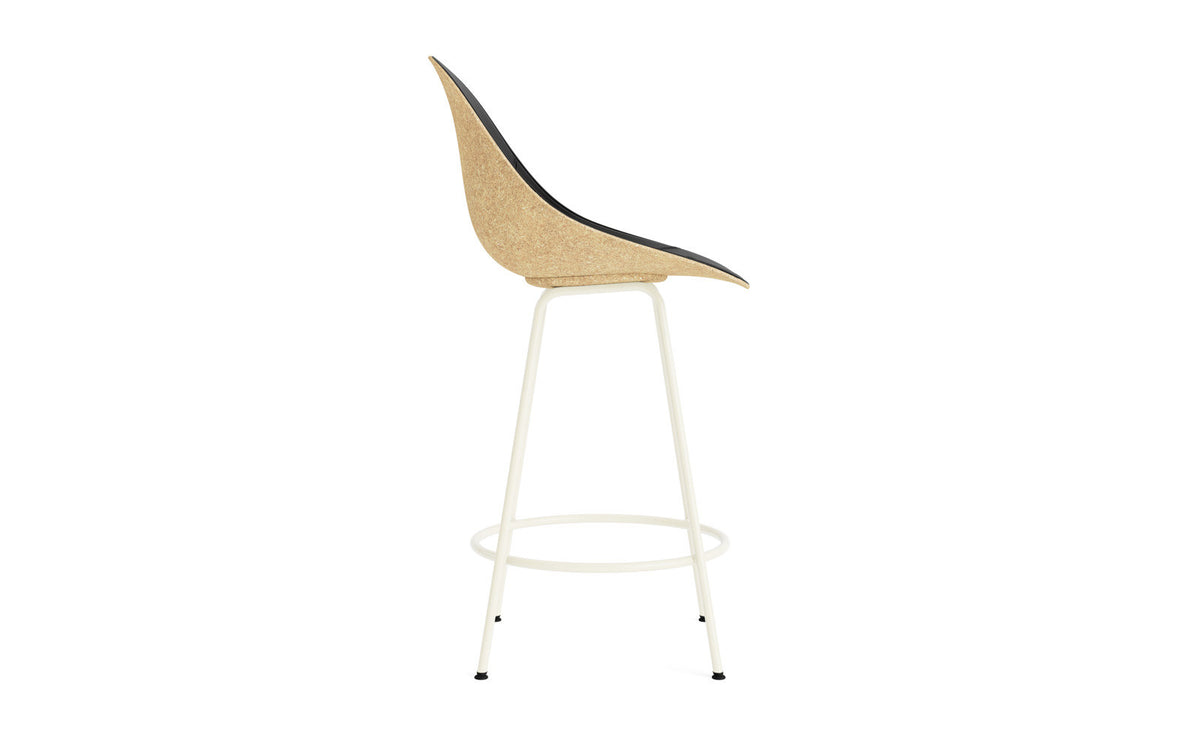 Mat Barstuhl 65 cm Frontpolster Hanffasern creme Stahl in Ultra 41599 präsentiert im Onlineshop von KAQTU Design AG. Barstuhl ist von Normann Copenhagen