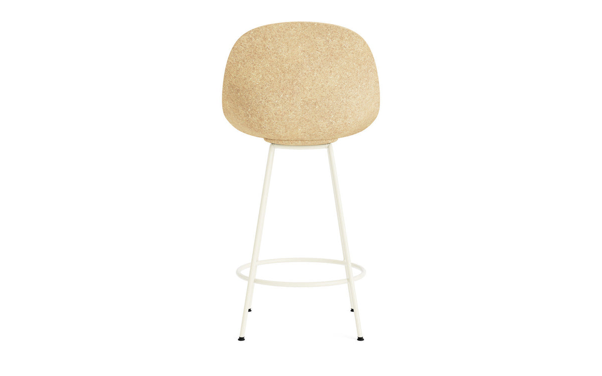 Mat Barstuhl 65 cm Frontpolster Hanffasern creme Stahl in Ultra 41599 präsentiert im Onlineshop von KAQTU Design AG. Barstuhl ist von Normann Copenhagen
