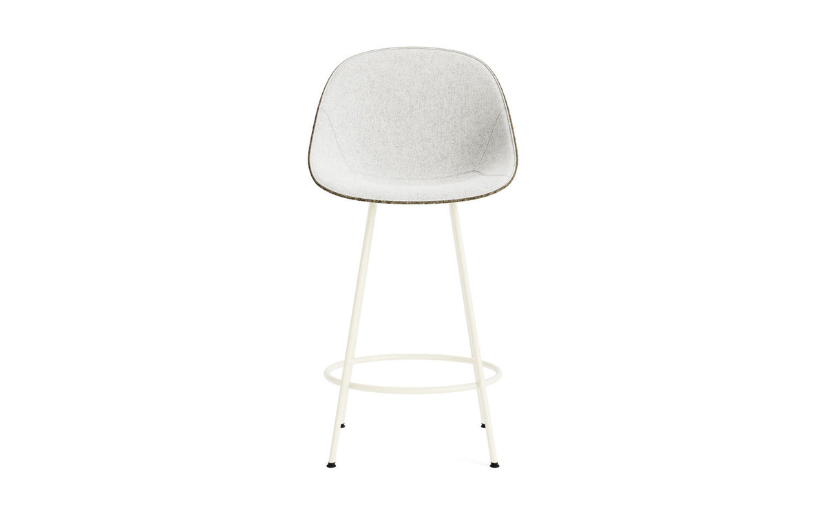 Mat Barstuhl 65 cm Frontpolster Seegras creme Stahl in Hallingdal 110 präsentiert im Onlineshop von KAQTU Design AG. Barstuhl ist von Normann Copenhagen