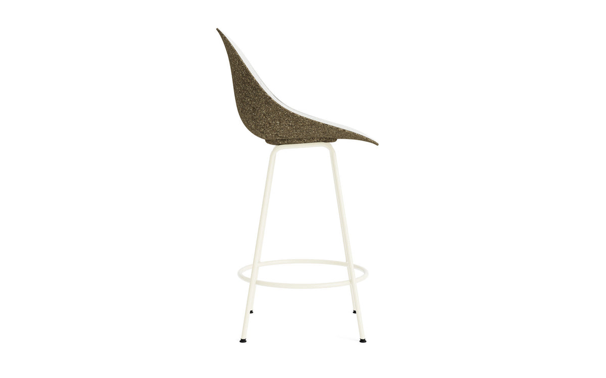 Mat Barstuhl 65 cm Frontpolster Seegras creme Stahl in Hallingdal 110 präsentiert im Onlineshop von KAQTU Design AG. Barstuhl ist von Normann Copenhagen
