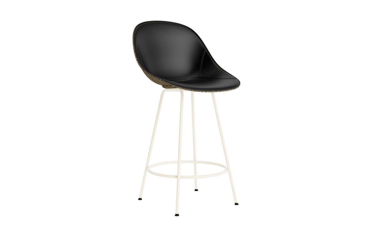 Mat Barstuhl 65 cm Frontpolster Seegras creme Stahl in Ultra 41599 präsentiert im Onlineshop von KAQTU Design AG. Barstuhl ist von Normann Copenhagen