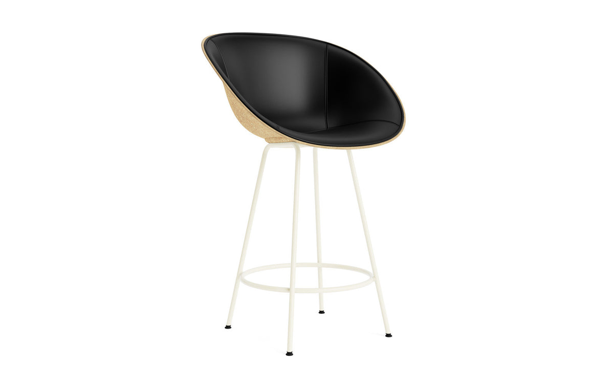 Mat Barstuhl mit Armlehne 65 cm Frontpolster Hanffasern creme Stahl in Ultra 41599 präsentiert im Onlineshop von KAQTU Design AG. Barstuhl ist von Normann Copenhagen