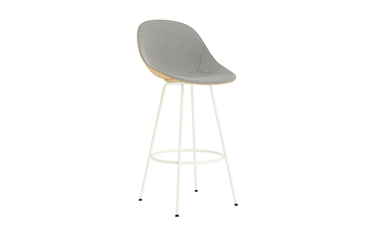 Mat Barstuhl 75 cm Frontpolster Hanffasern creme Stahl in Remix 133 präsentiert im Onlineshop von KAQTU Design AG. Barstuhl ist von Normann Copenhagen