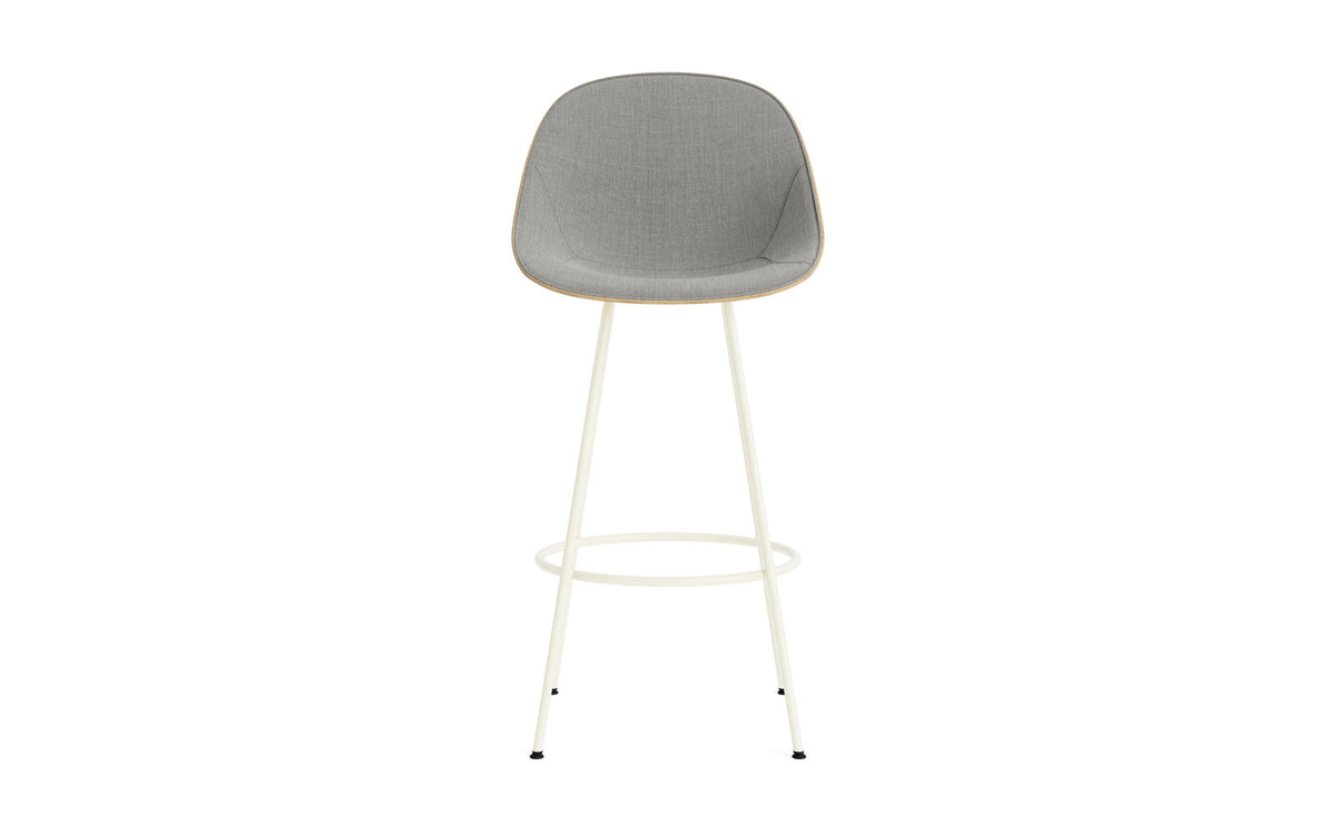 Mat Barstuhl 75 cm Frontpolster Hanffasern creme Stahl in Remix 133 präsentiert im Onlineshop von KAQTU Design AG. Barstuhl ist von Normann Copenhagen
