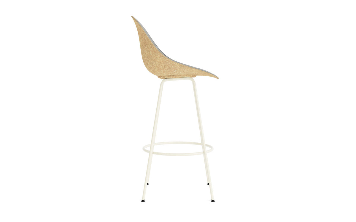 Mat Barstuhl 75 cm Frontpolster Hanffasern creme Stahl in Remix 133 präsentiert im Onlineshop von KAQTU Design AG. Barstuhl ist von Normann Copenhagen