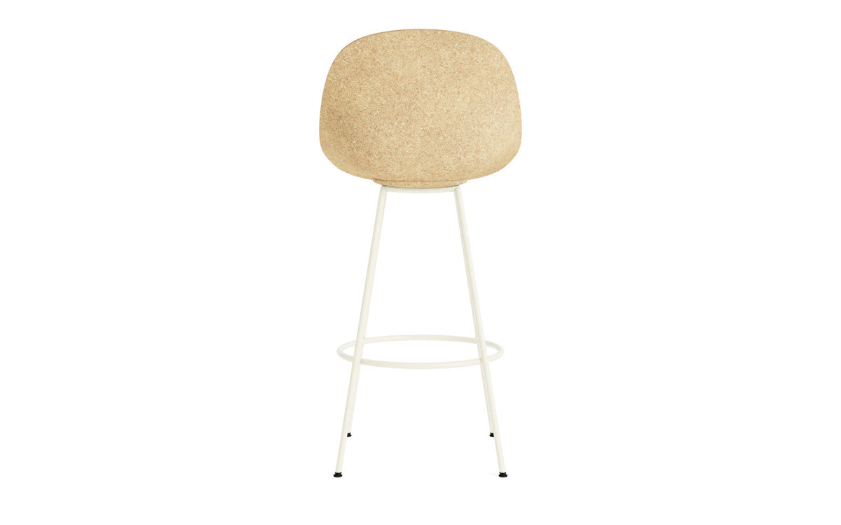 Mat Barstuhl 75 cm Frontpolster Hanffasern creme Stahl in Remix 133 präsentiert im Onlineshop von KAQTU Design AG. Barstuhl ist von Normann Copenhagen