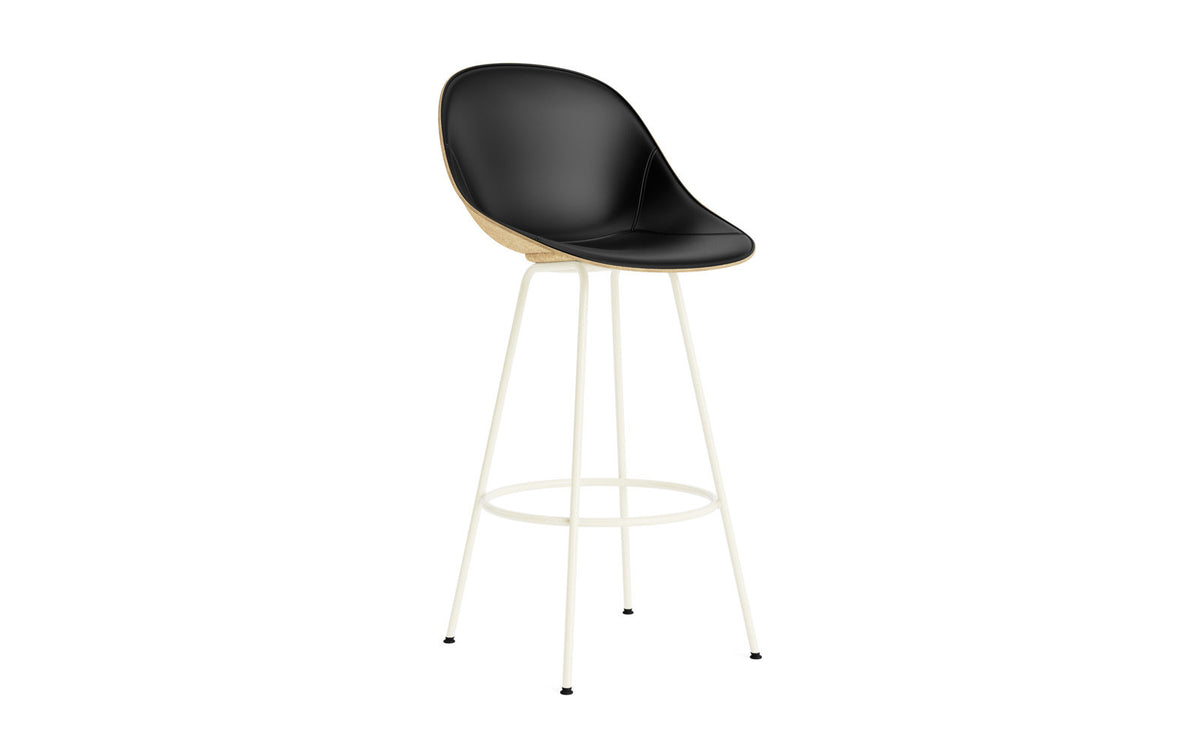 Mat Barstuhl 75 cm Frontpolster Hanffasern creme Stahl in Ultra 41599 präsentiert im Onlineshop von KAQTU Design AG. Barstuhl ist von Normann Copenhagen