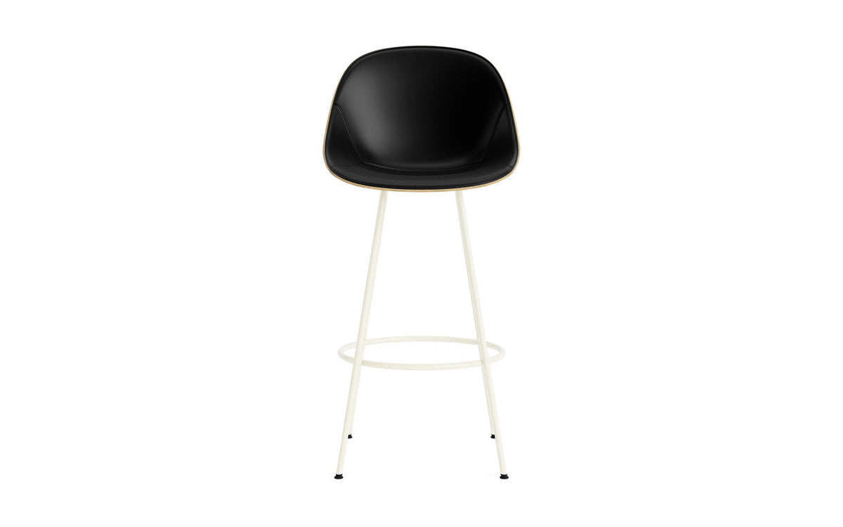 Mat Barstuhl 75 cm Frontpolster Hanffasern creme Stahl in Ultra 41599 präsentiert im Onlineshop von KAQTU Design AG. Barstuhl ist von Normann Copenhagen