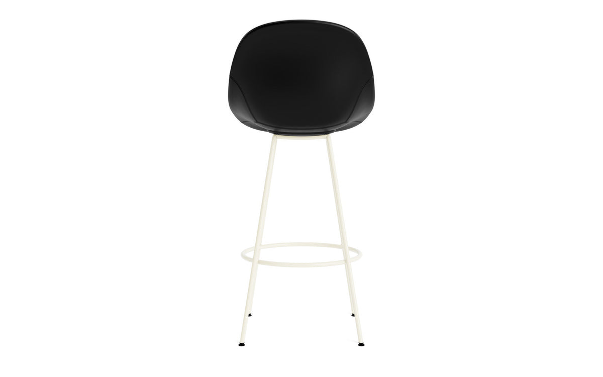 Mat Barstuhl 75 cm vollpolster creme Stahl in Ultra 41599 präsentiert im Onlineshop von KAQTU Design AG. Barstuhl ist von Normann Copenhagen