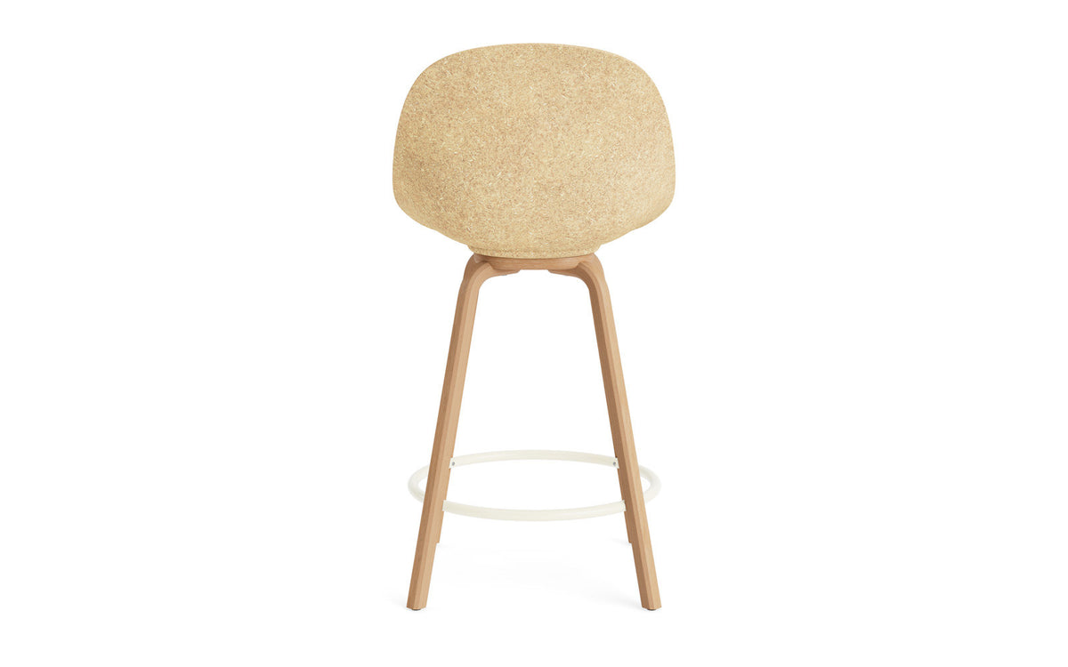 Mat Barstuhl 65 cm Frontpolster Hanffasern Buchenholz/creme in Remix 133 präsentiert im Onlineshop von KAQTU Design AG. Barstuhl ist von Normann Copenhagen