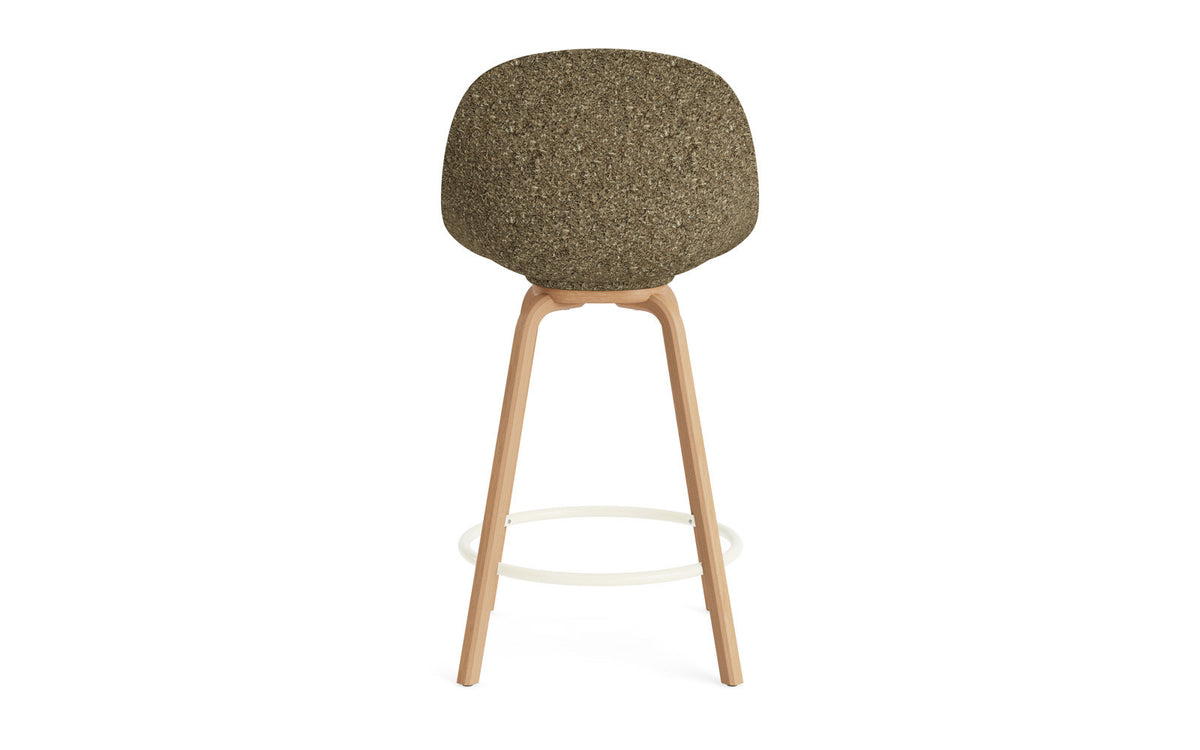 Mat Barstuhl 65 cm Frontpolster Seegras Buchenholz/creme in Ultra 41599 präsentiert im Onlineshop von KAQTU Design AG. Barstuhl ist von Normann Copenhagen