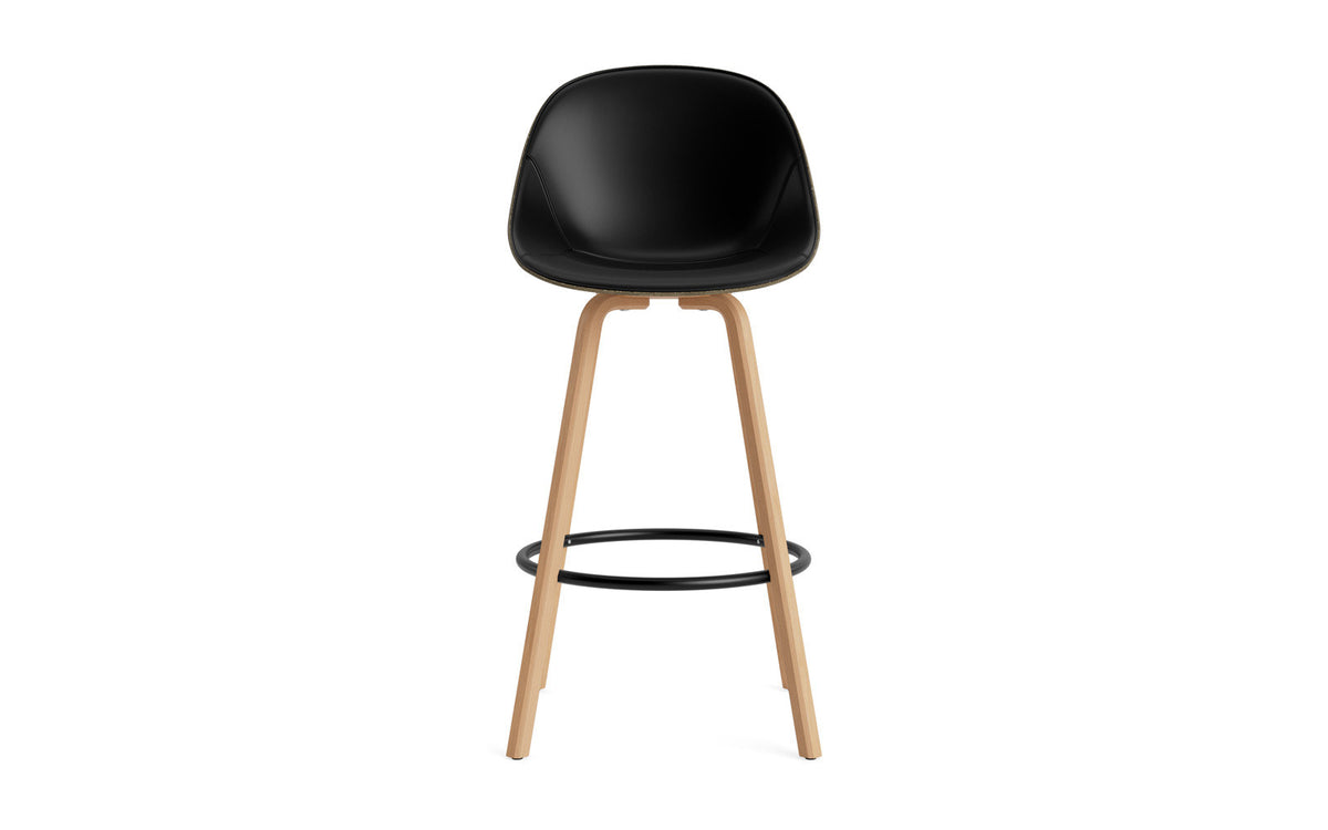 Mat Barstuhl 75 cm Frontpolster Seegras Buchenholz/schwarz in Ultra 41599 präsentiert im Onlineshop von KAQTU Design AG. Barstuhl ist von Normann Copenhagen