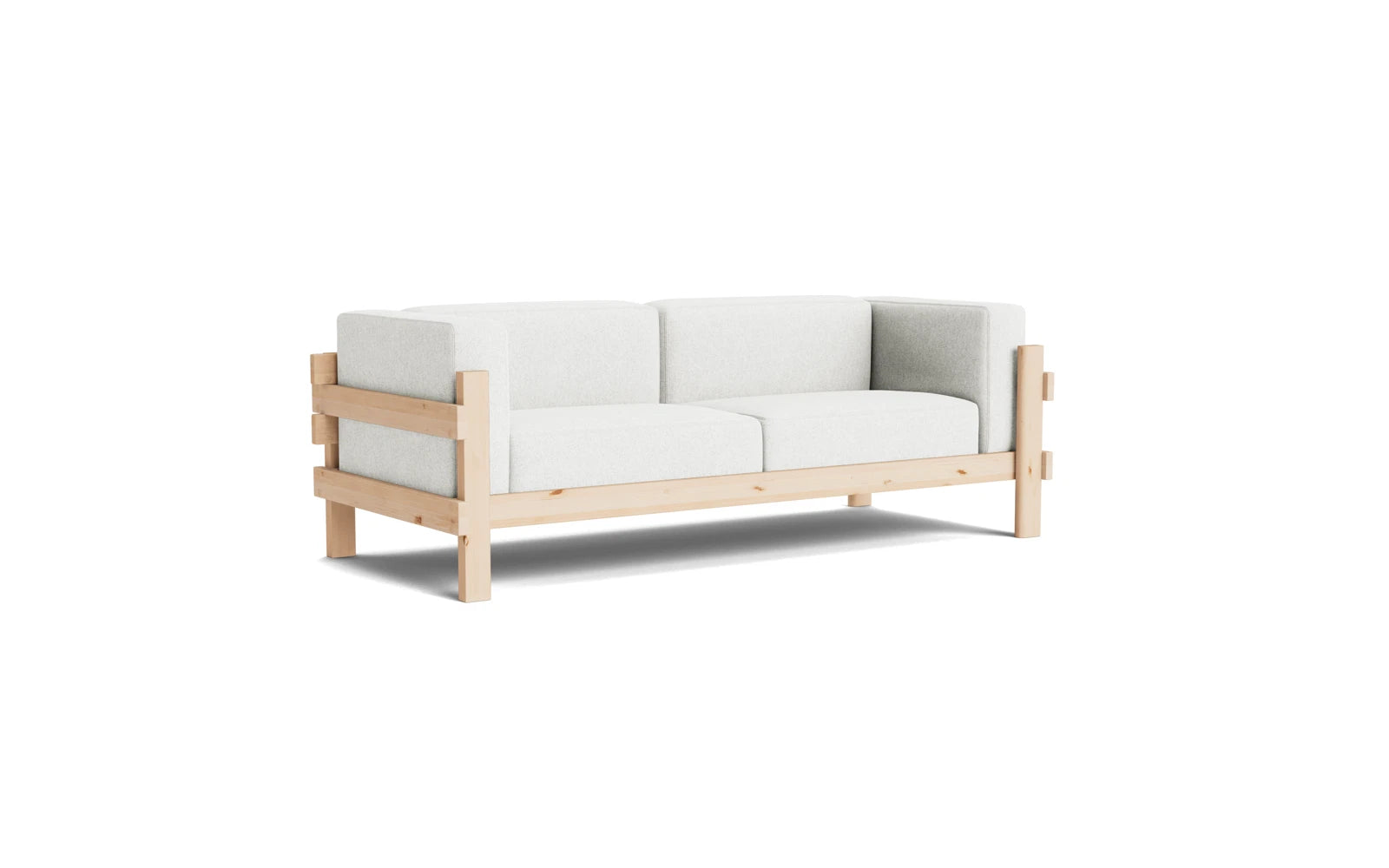 Entdecke das Kube Sofa 3-Sitzer von Normann Copenhagen: modernes Design, hochwertige Kiefer und anpassbare Polster für jeden Einrichtungsstil.