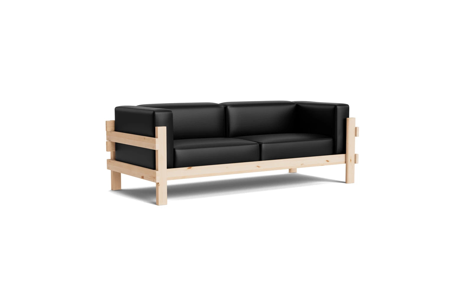Erlebe das Kube Sofa 3-Sitzer von Normann Copenhagen: stilvolles Mid-Century-Design, nachhaltige Kiefer und vielseitige Polsteroptionen für Dein Zuhause.