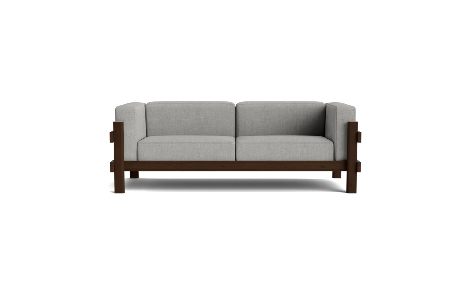 Erlebe das Kube Sofa 3-Sitzer in Dunkelbraun von Normann Copenhagen – ein stilvolles Möbelstück, das modernes Design mit erstklassigem Komfort vereint.