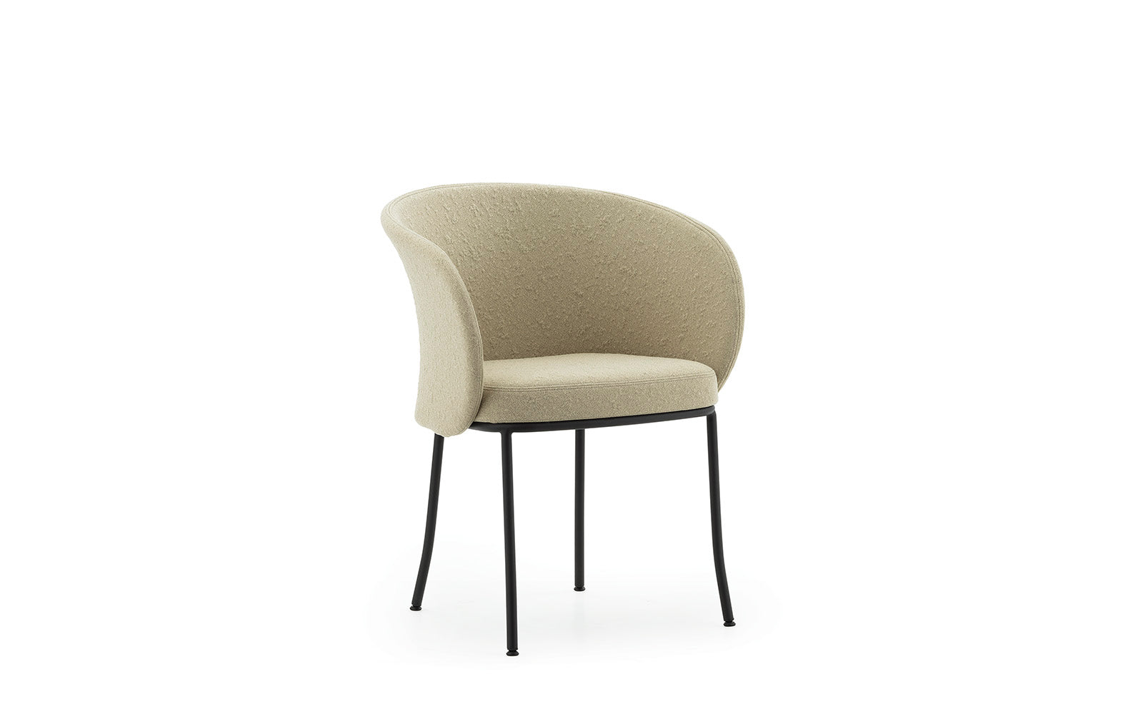 Knit Armchair Black Steel in Sand präsentiert im Onlineshop von KAQTU Design AG. Stuhl ist von Normann Copenhagen