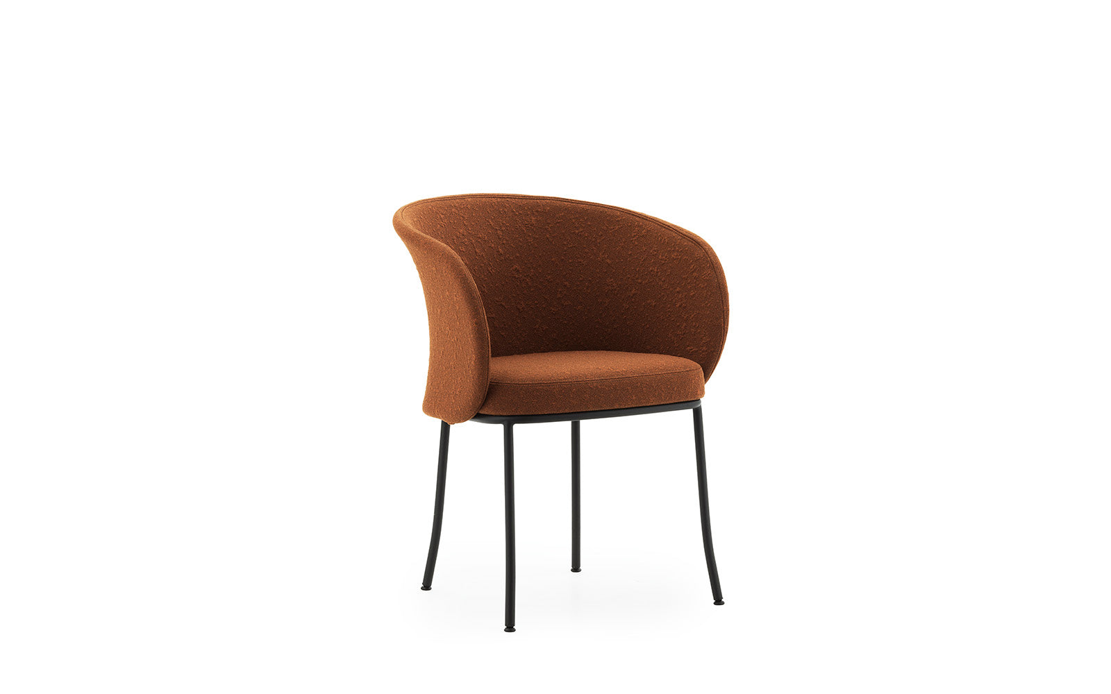 Knit Armchair Black Steel in Brandy präsentiert im Onlineshop von KAQTU Design AG. Stuhl ist von Normann Copenhagen