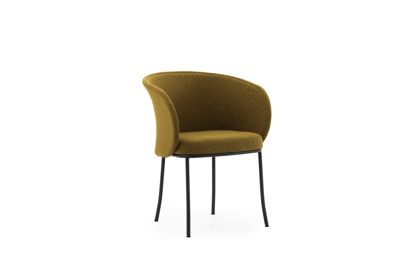 Knit Armchair Black Steel in Olive präsentiert im Onlineshop von KAQTU Design AG. Stuhl ist von Normann Copenhagen