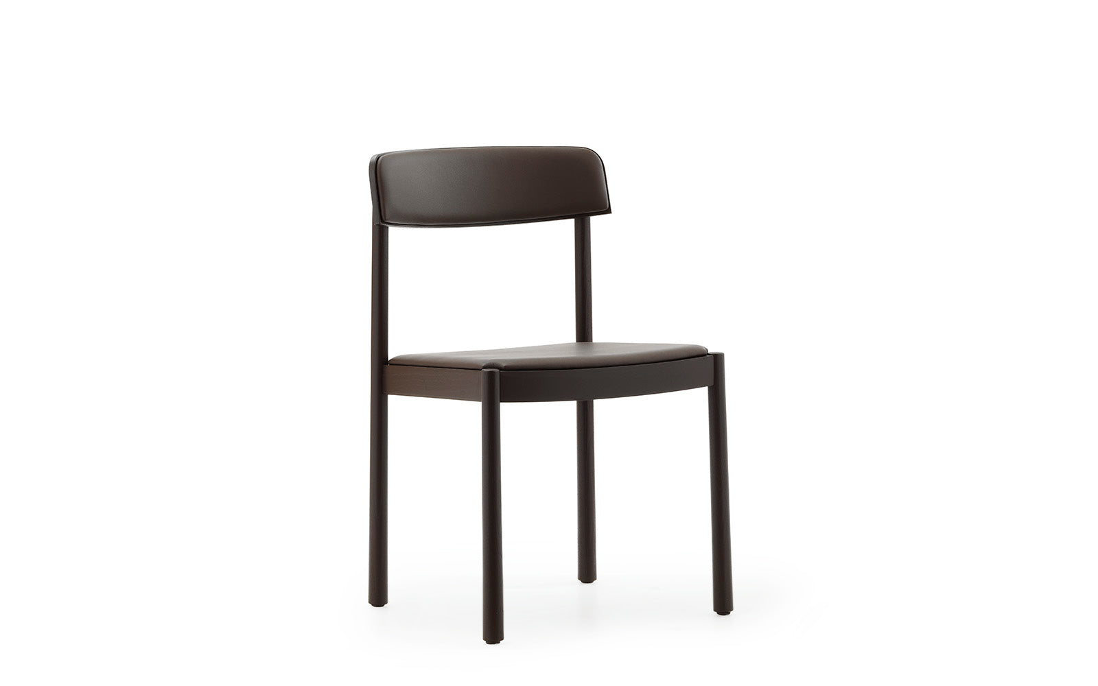 Timb Chair Upholstery in Brown / Ultra Leather -Chocolate präsentiert im Onlineshop von KAQTU Design AG. Stuhl ist von Normann Copenhagen