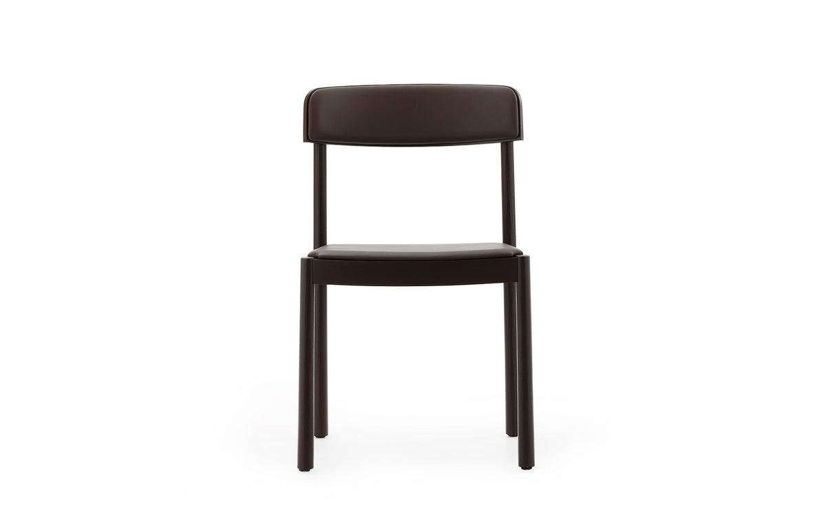 Timb Stuhl Upholstery in Brown / Ultra Leather -Chocolate präsentiert im Onlineshop von KAQTU Design AG. Stuhl ist von Normann Copenhagen