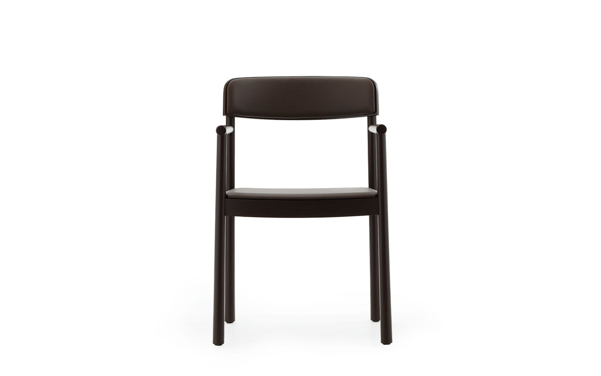 Timb Armlehnstuhl Upholstery in Brown / Ultra Leather -Chocolate präsentiert im Onlineshop von KAQTU Design AG. Stuhl ist von Normann Copenhagen