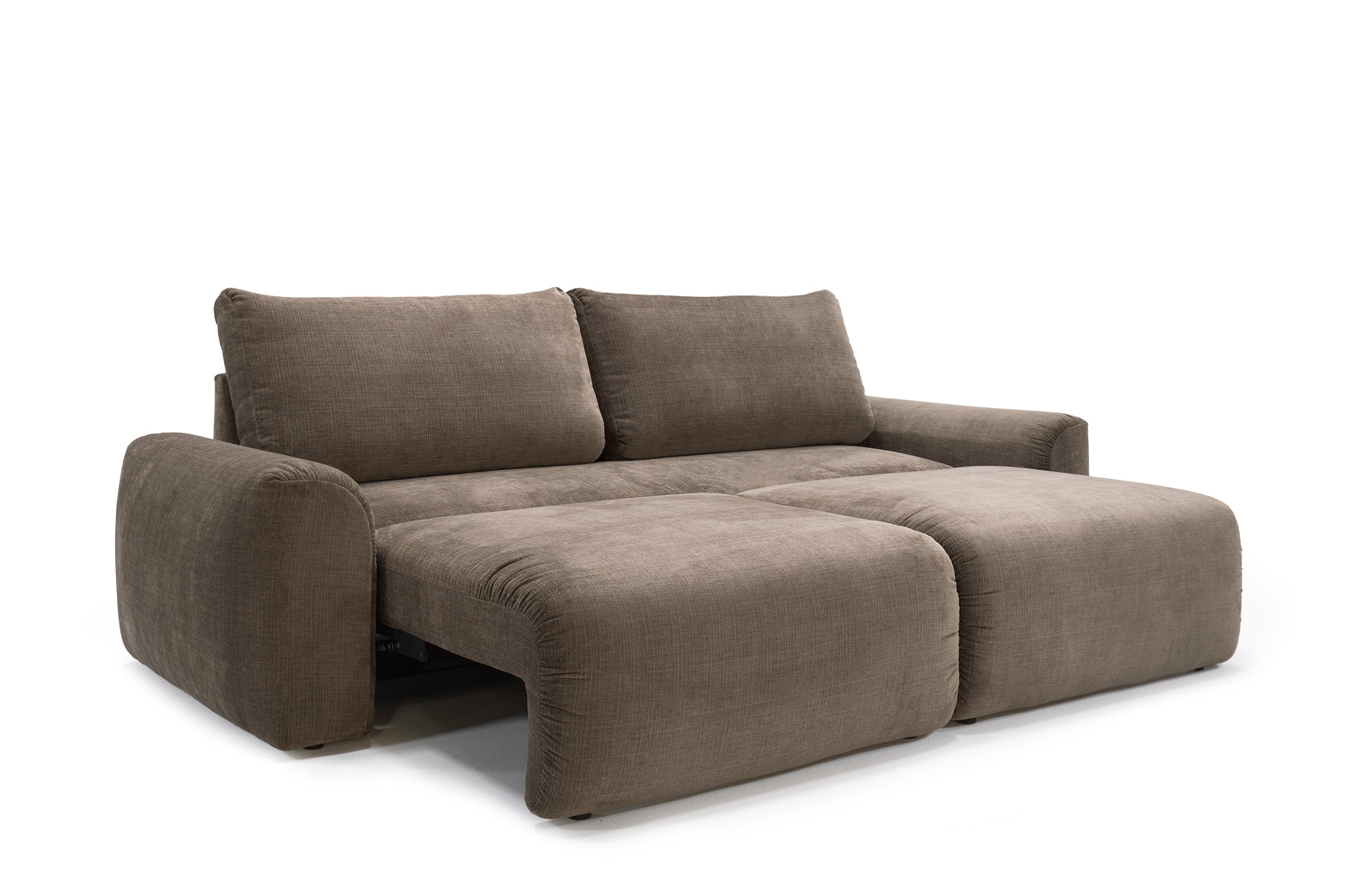 Norum Schlafsofa mit Chunky-Armlehnen in 411 Esina Cedar Brown präsentiert im Onlineshop von KAQTU Design AG. Bettsofa ist von Innovation Living